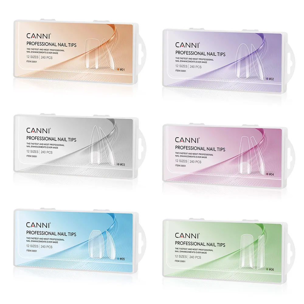 Canni 240pcs False Nails Super Long Press On Nail Full Cover Soft Gel