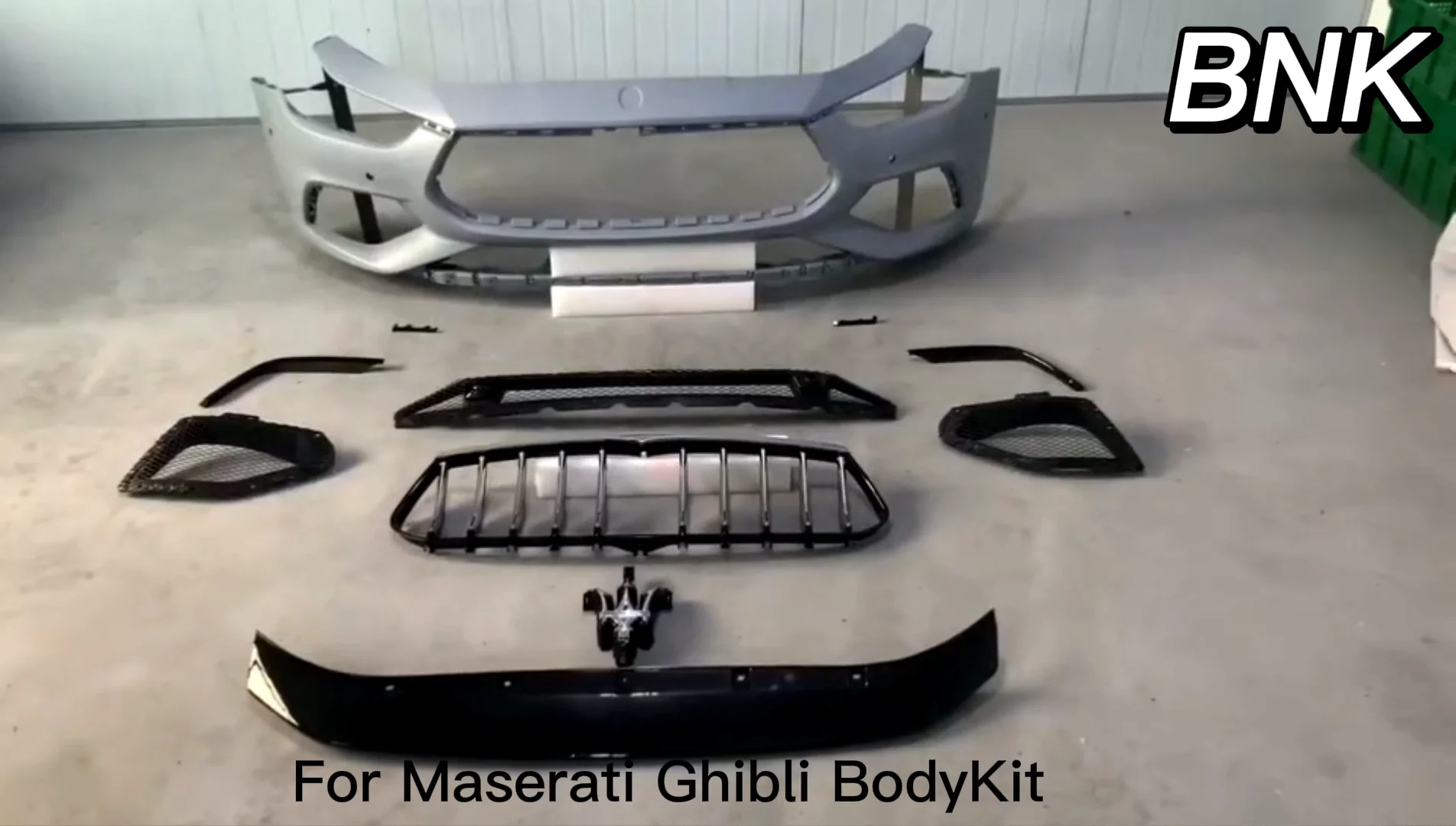 Body Kit For Maserati Ghibli Bodykit Front Bumper Grilles Lip Set With