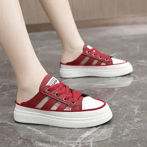 Made in China Fashion Trend Comfortable Women's Shoes Mesh Breathable Home Half Slippers