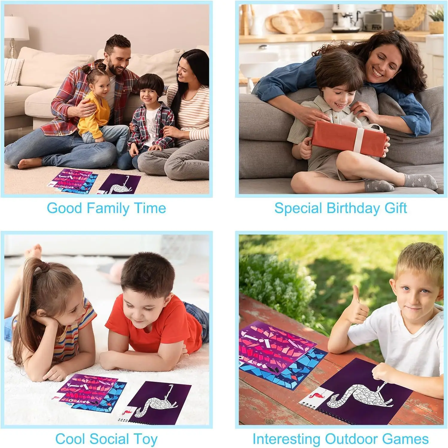 product custom digital printing childrens diy paint gift travel toy mosaic collage cartoon hardcover focus coil sticker book by number-6