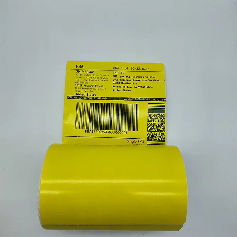 Custom Adhesive Color Label Sticker 4x6 Thermal Heat Transfer for Small Businesses and Industrial Applications