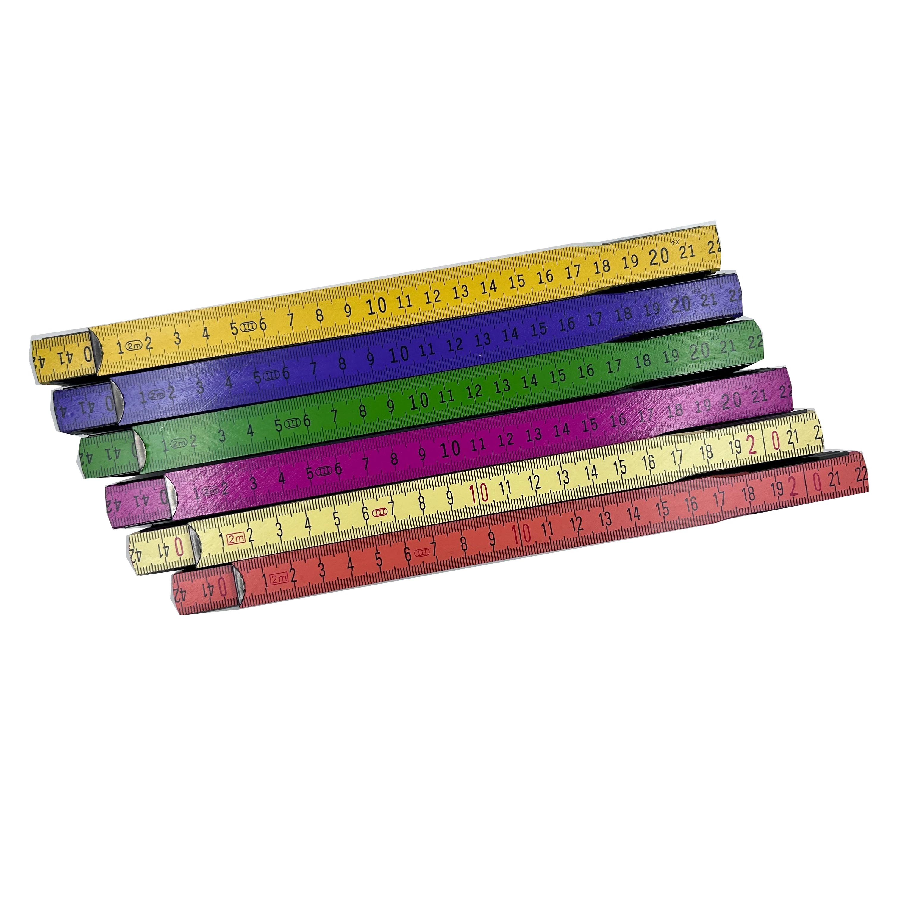 Высококачественная 1 м 5 складок/2 10 складок/3 15 складных пружинных шарниров красочная деревянная складная линейка с индивидуальным масштабом и печатью логотипа
