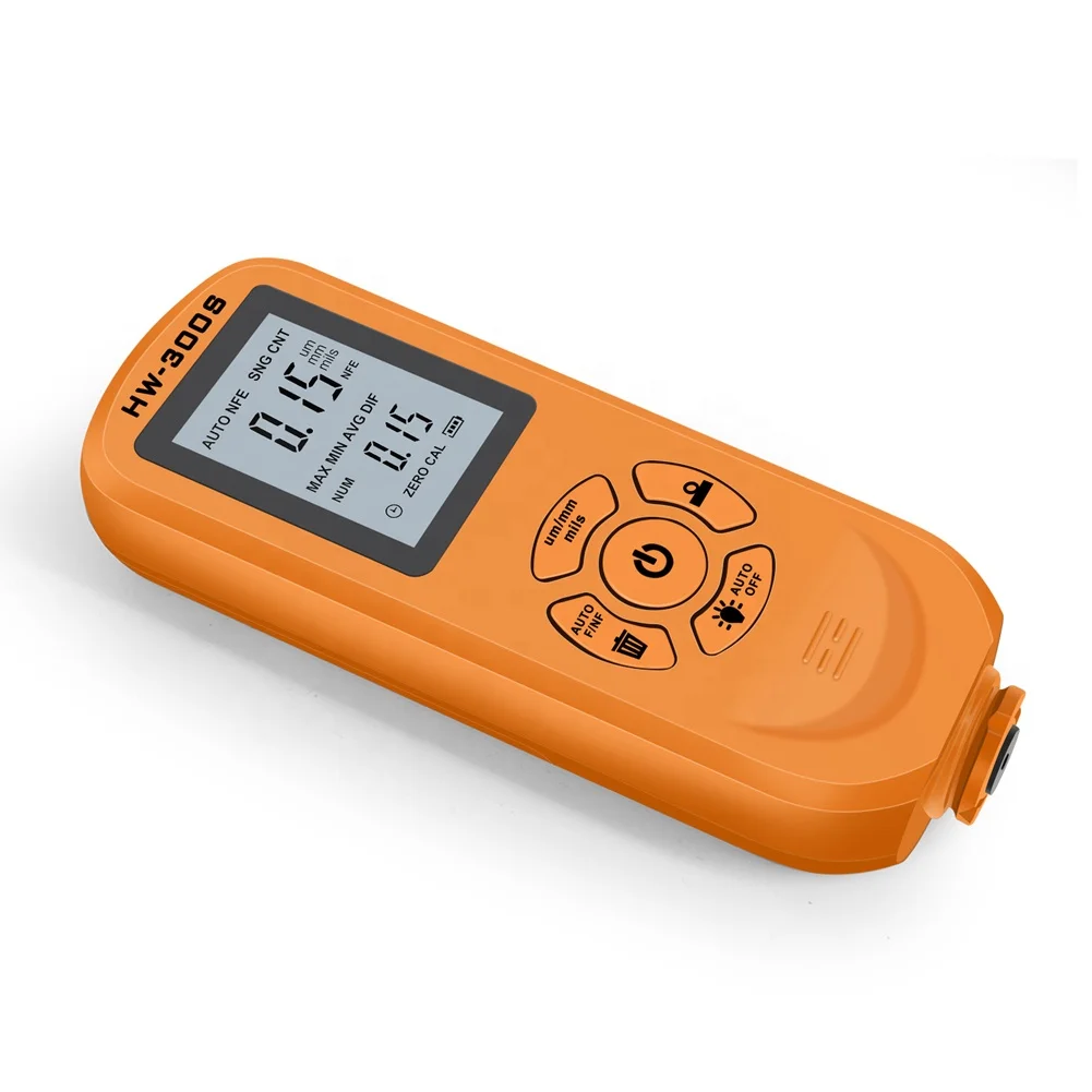 Цифровой ЖК-дисплей с подсветкой пленка толщиномер автомобиля краски толщина тестер прибор для измерения толщины покрытий HW-300S измерительный инструмент