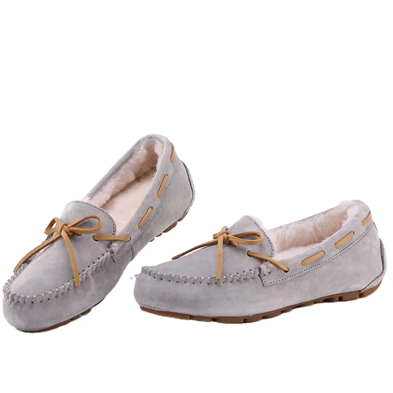 autumn & winter genuine leather moccasin shoes women