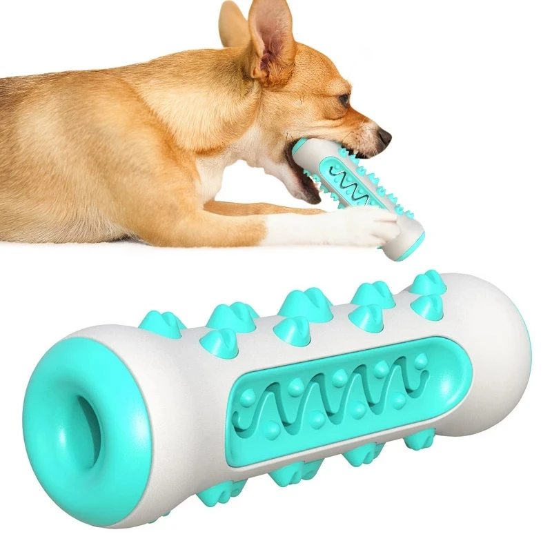 High Quality Durable Puppy Dental Care Dog Cat Rubber Chew Toothbrush Toy manufacture