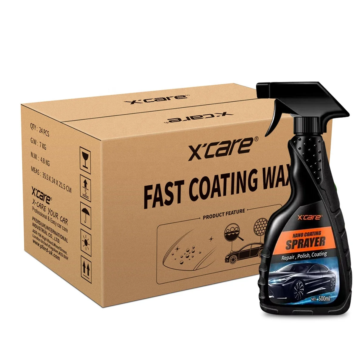 Средство для ухода за автомобилем воск распыления краски и стекла всего автомобиля 500