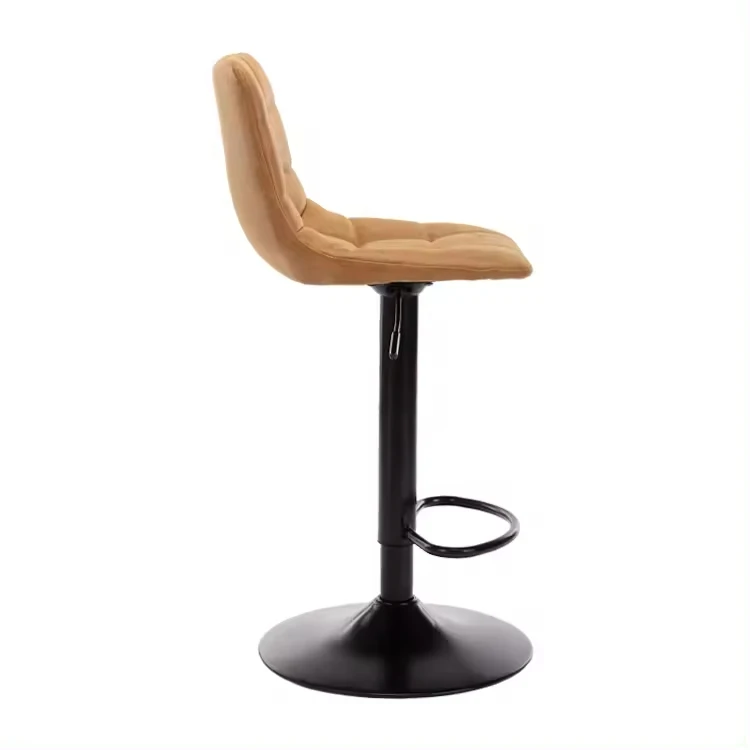 Italian Minimal Pu Leather Swivel Kitchen Bar Stools Counter Height Bar Chair