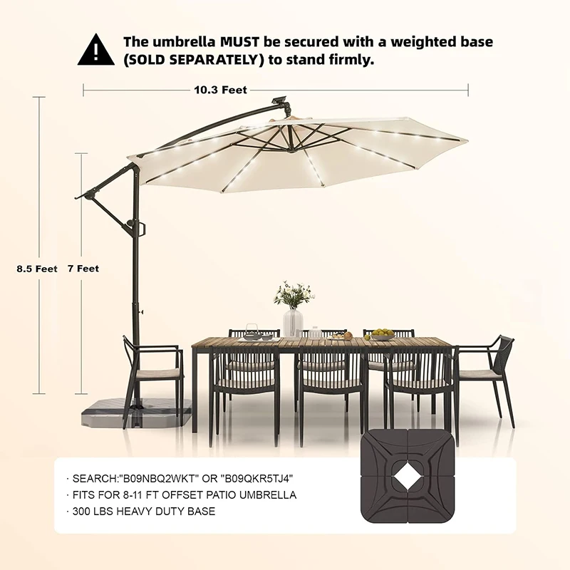 cobalt patio umbrella 6.5ft Square Tilting Cobalt Blue Patio Umbrella with Base - Bed Bath &  Beyond