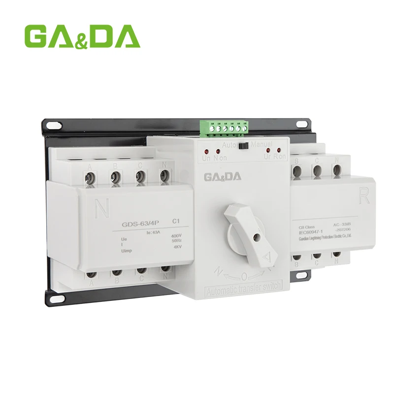 Automatic Changeover Switch Dual Power Automatic ATS 63 Apm 3 Phase Manual Changeover Switch
