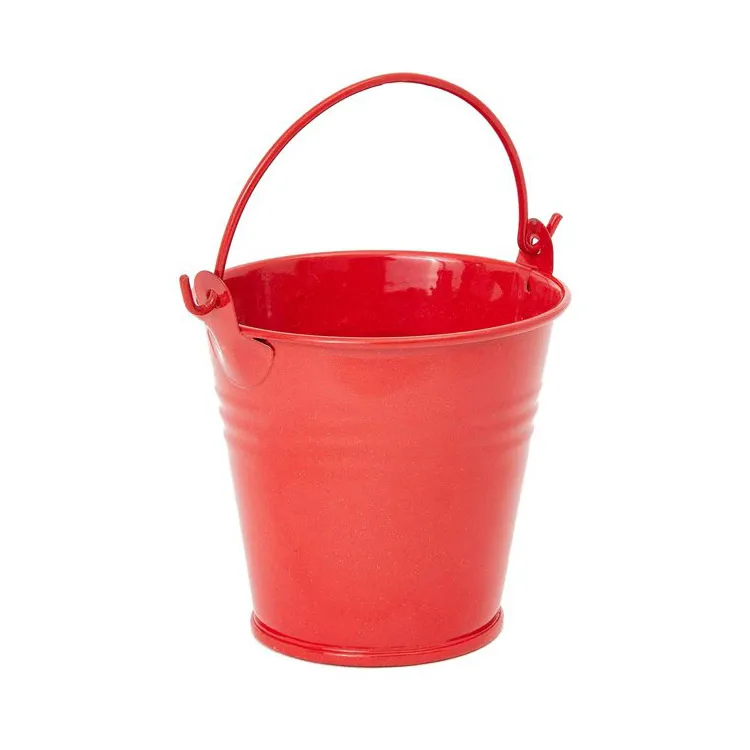 Mini Metal Tin Buckets With Handle Colorful Pail For Easter Party