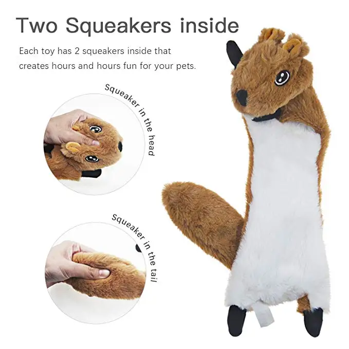 2022 Dog Squeaky Toys 5 Pack Pet Toys Crinkle No Stuffing Animals Dog