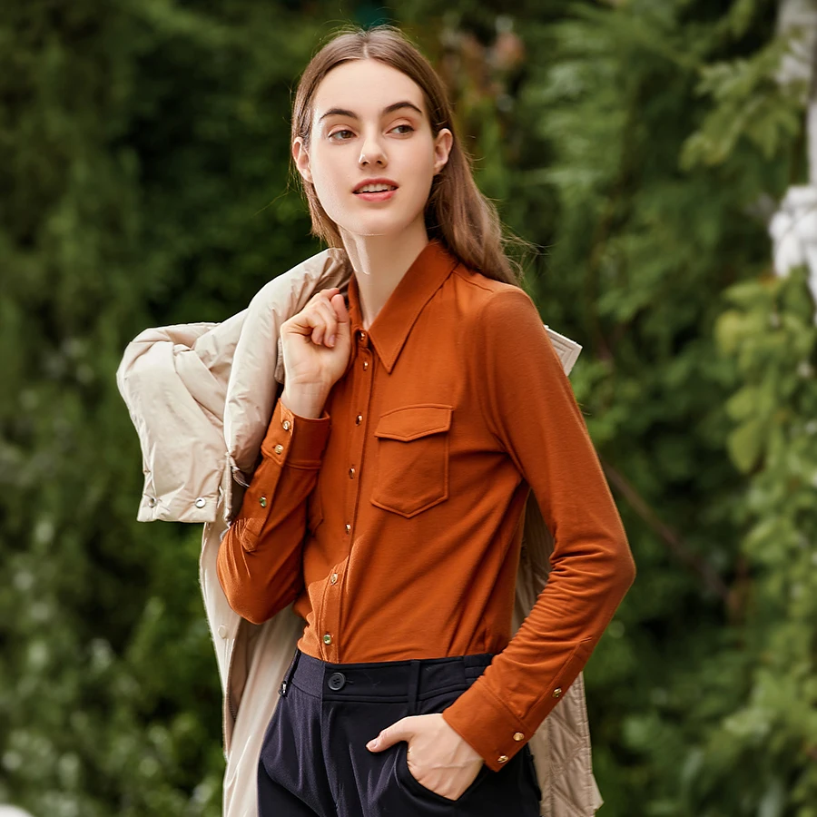 camisa mujer de dos colores