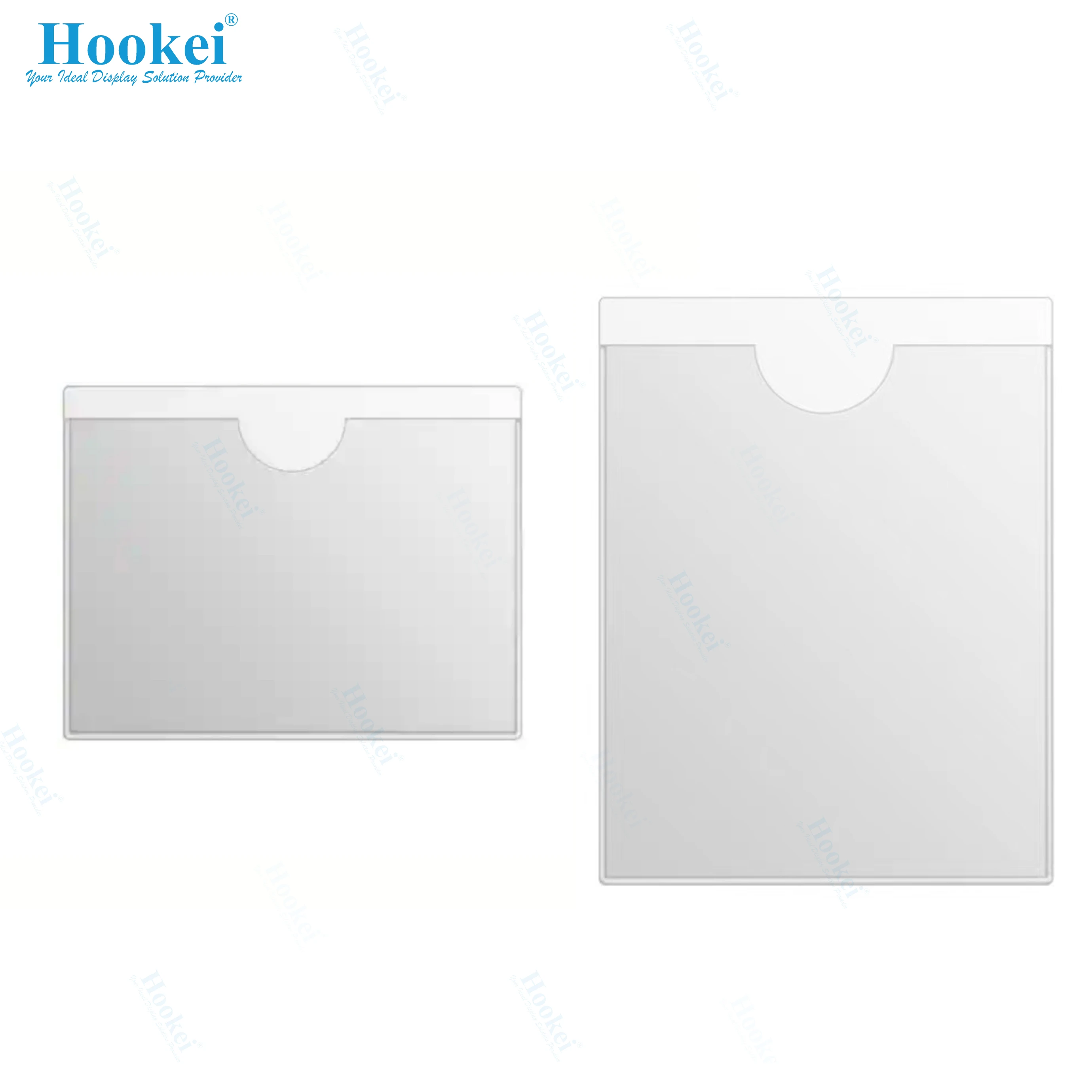Clear Plastic Soft PVC Pocket Card Holder Self Adhesive Shipping Label / Packing Slip Envelope Pouches