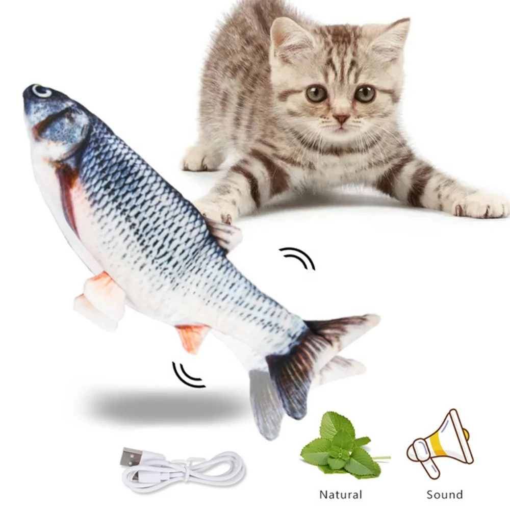 floppy fish toy cat