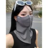 Upgraded neck protection all-in-one face mask - dark gray