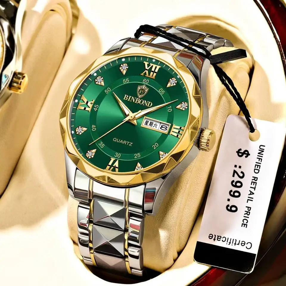 Binbond 2521 B2521 Model Luxury Sport Business Retro Korean Style Quartz Wristwatch Simp aperçu 3