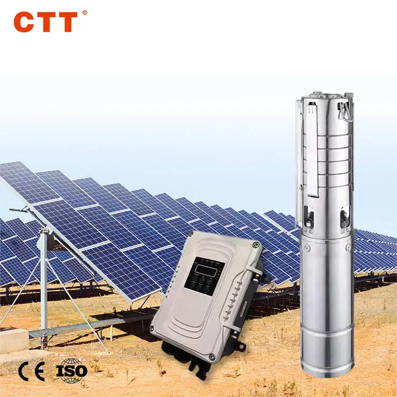 Solar Water Pump with  Generator Solar Pump System for Irrigation Agriculture Solar Powered Submersible Dc Well Water Pump