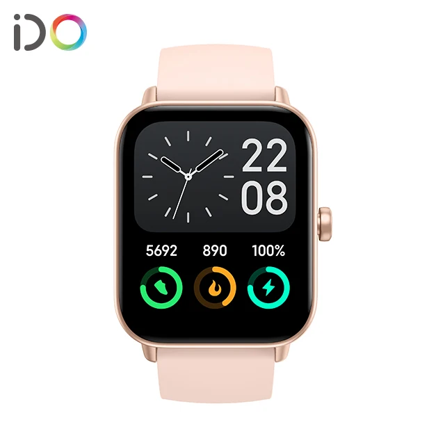 2025 New Arrival Veryfit App Smart Watches IDW19 IP68 Waterproof Sport Fitness Tracker Smart Bracelet IOS Sleep Tracker Square