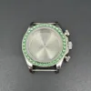 Steel Case Light Green Diamonds