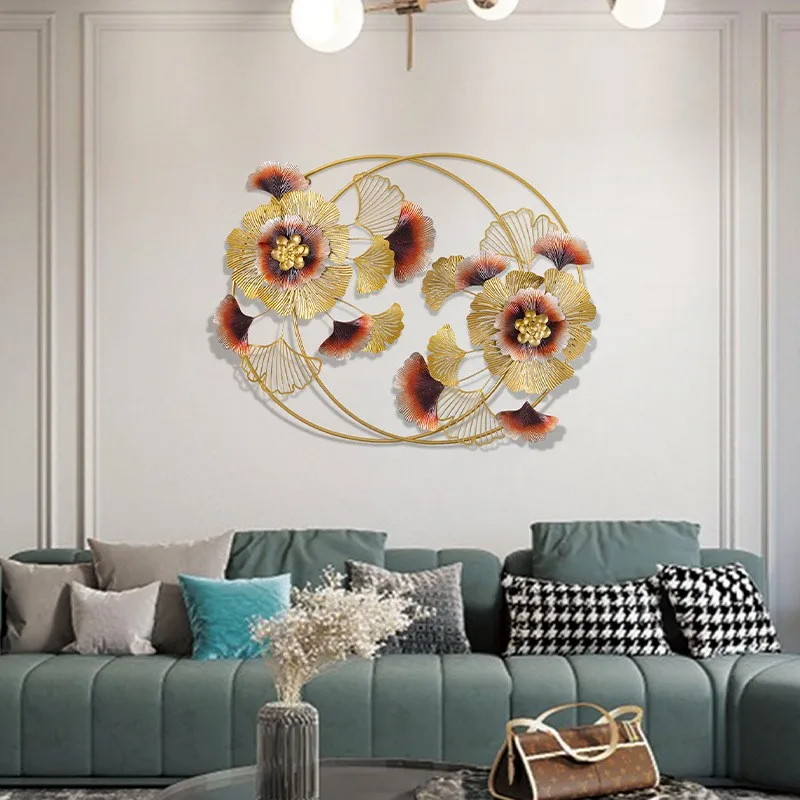 Living Room Sofa Background Hanging Creative Metal Wrought Iron Wall