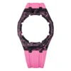 Fibra de carbono rosa - 12 en punto