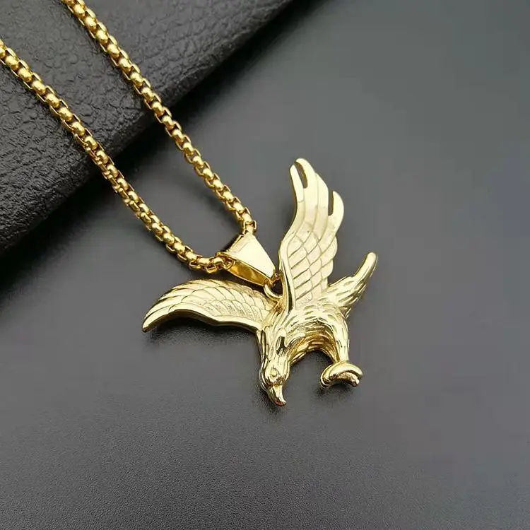 stainless steel eagle pendant