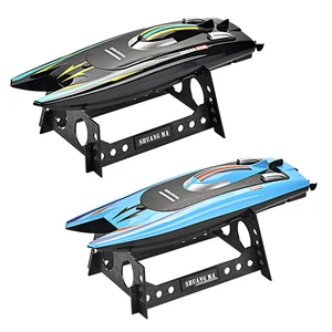 2.4G Plastic High Speed Rc Racing Speedboat 4 Channel Double Paddles Electric Remote Control Boat Batteries App Controlled 1:18