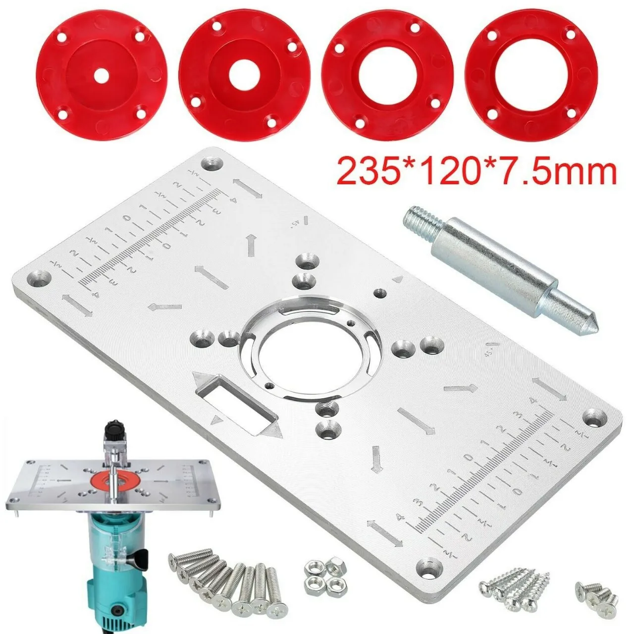 New Woodworking Router Table Insert Plate Aluminum Trimming Machine ...