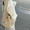 Borsa floreale bianca
