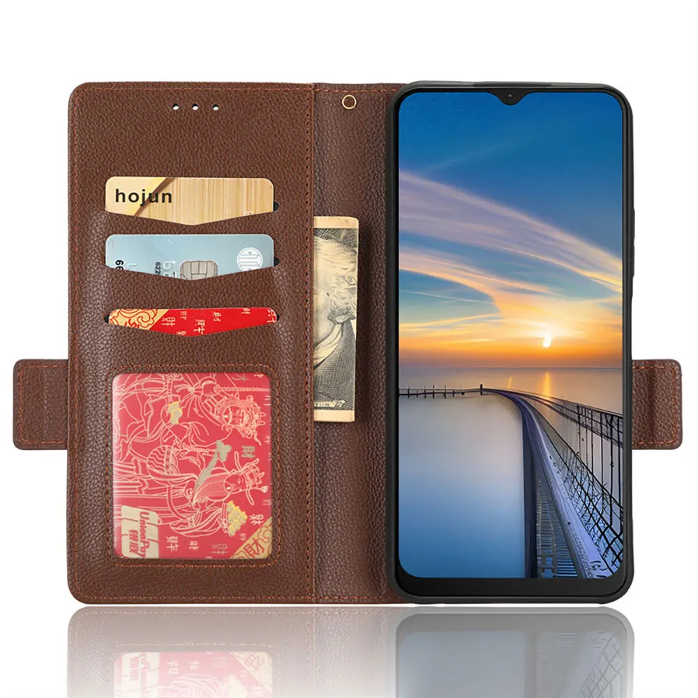 Factory Soft PU Leather Mobile Phone Case with Wallet Card Slot Holder Protective Cover for Nokia C32 details