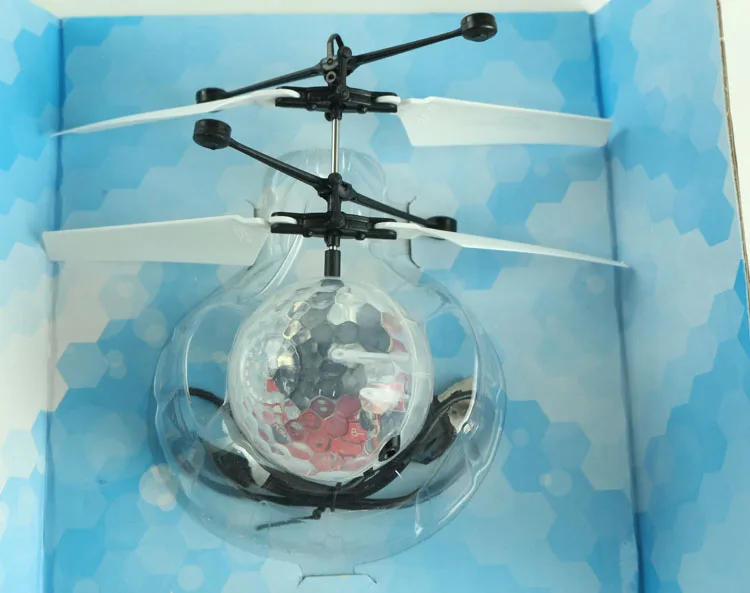 Infrared Inductive Floating Led Crystal Magic Rc Flying Ball Helicopter Toy Electric Plastic Window Box Transparent Zino CN;GUA
