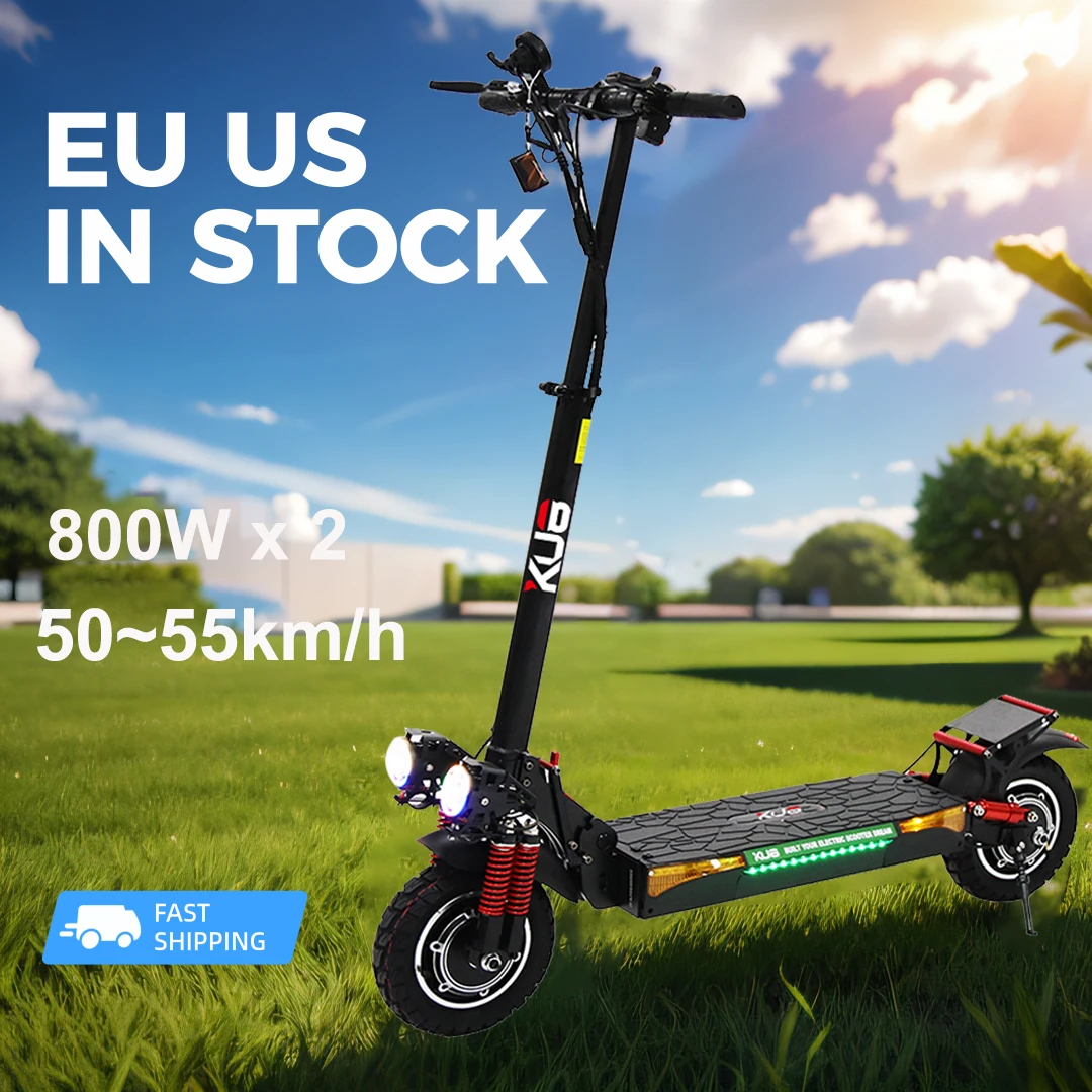 EU US Warehouse Fast Delivery NFC Display 18ah Lithium Battery 10 Inch Tires 800w 1600w Dual Motor Electric Scooter