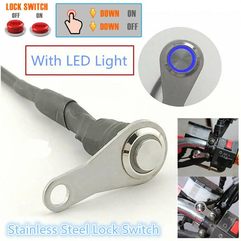 HearxinLED LED мотоцикл переключатель вкл выкл руль Монтажная Кнопка 12 В для рабочего света переключатель с монтажным кронштейном