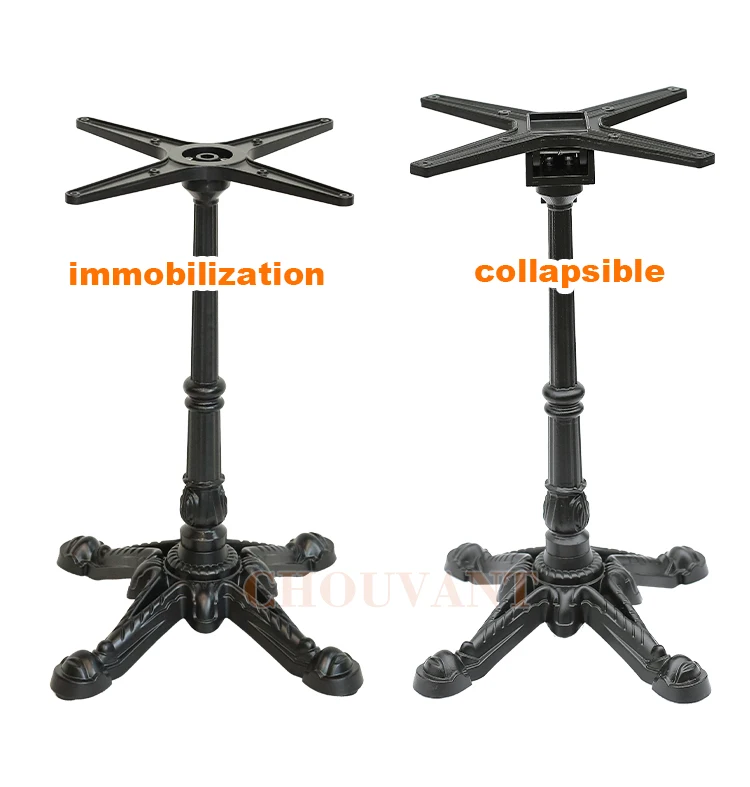 3 Leg Table Base Cast Iron French Bistro Black Metal Modern Center Table Furniture Leg Ornaments for Living Room and Dining Room
