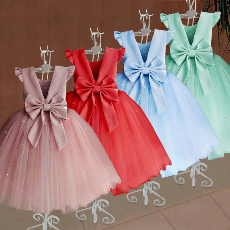 1st birthday princess dress for sale Baby Girl's First Birthday Dress Girl's Communion Princess Dress – marryshe main image 0