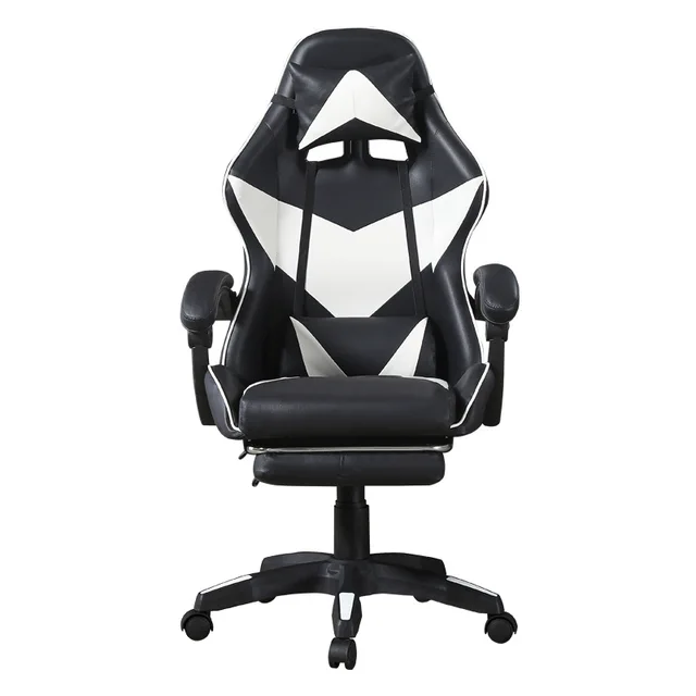 wholesale gaming chair PU leather work staff office chair 145 degree recliner with footrest