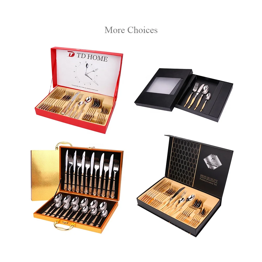 Набор роскошных столовых приборов 24 в стиле барокко, набор столовых приборов из нержавеющей стали 18/10, свадебный набор столовых приборов 24 шт.