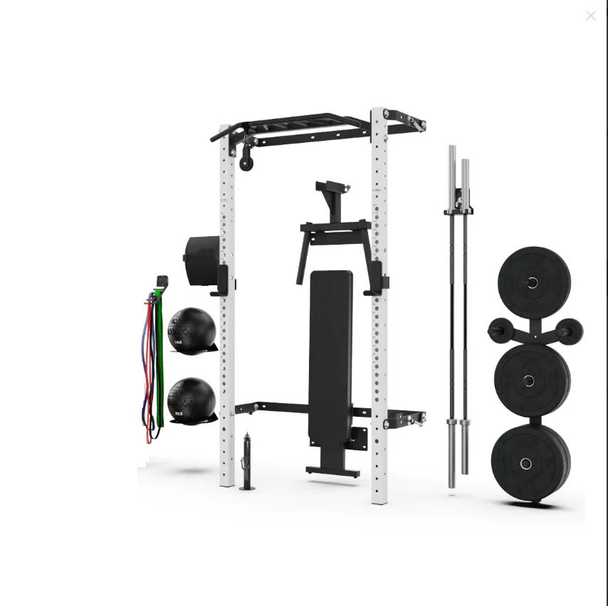 Настенная стойка для приседаний, многофункциональное бытовое и коммерческое оборудование для фитнеса, складная стойка без штанги