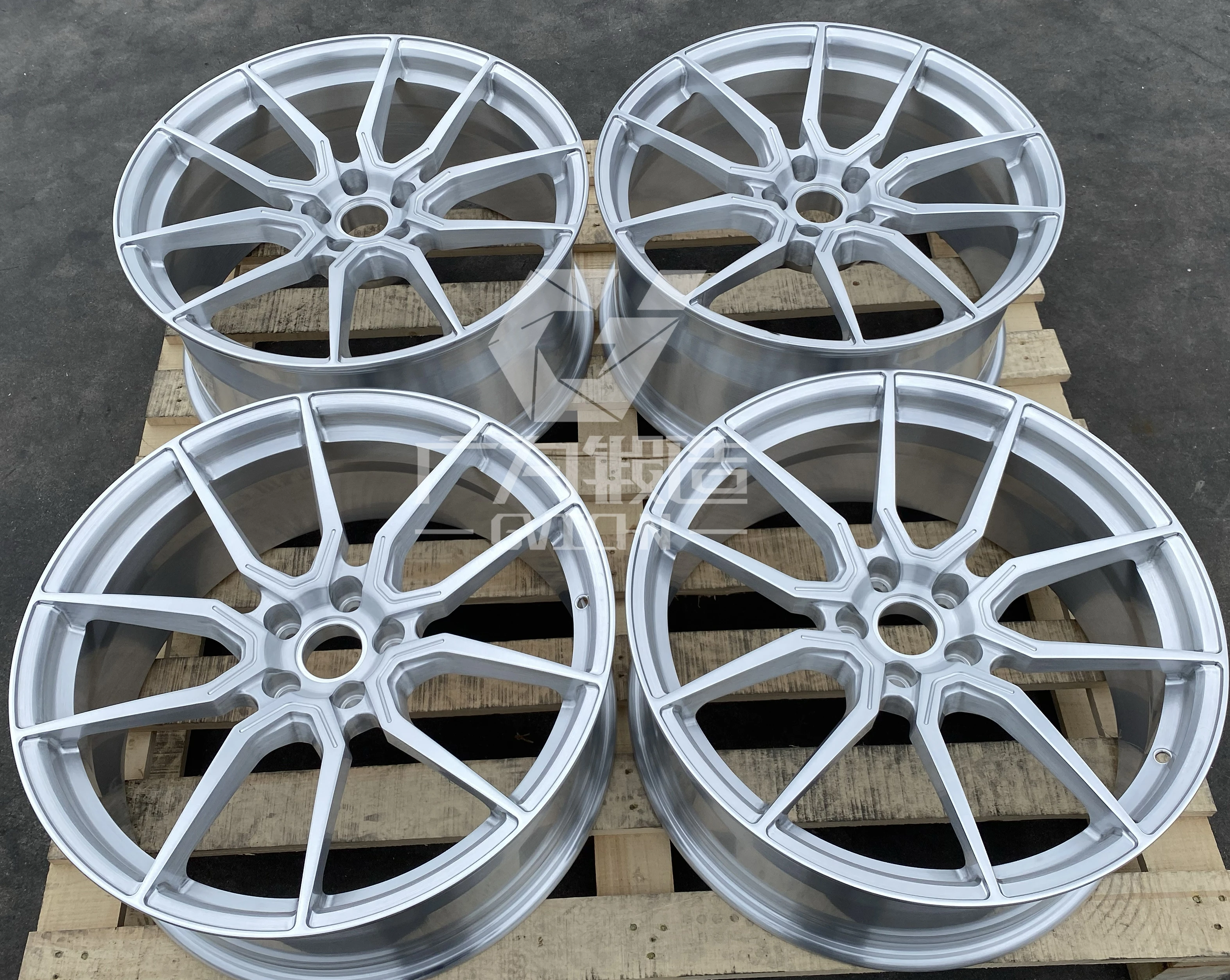 GVICHN multi spoke brushed silver forged wheels 16 - 26 inch aluminum alloy rims 5x112 5x114.3 5x120 wheel hub