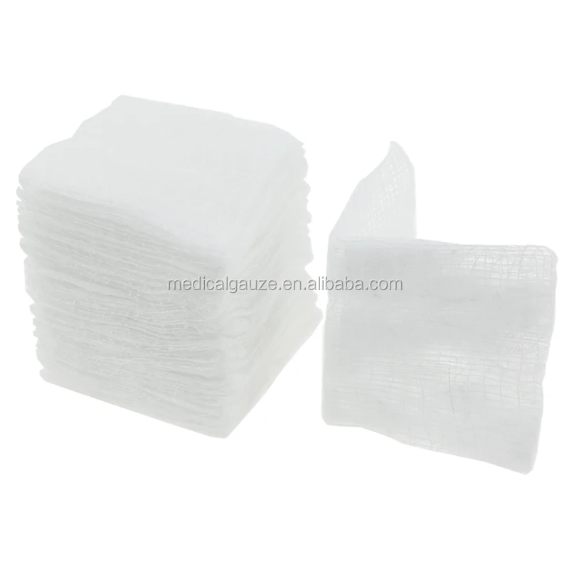 New products 5cmx5cm 8 ply Medical Dental gauze covered Cotton Filled Sponge
