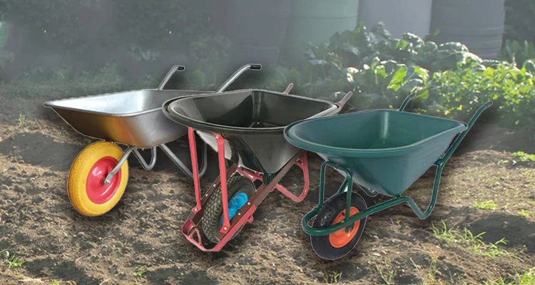 Wheelbarrows Many Double Wheel Wheelbarrow Heavy Duty Wheelbarrow Metal Frame Wheelbarrow ...
