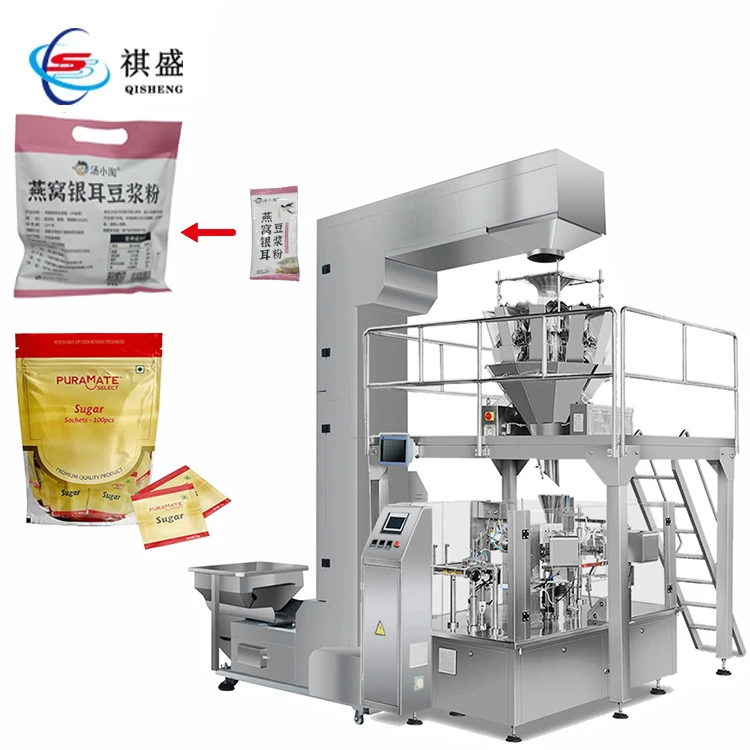 Automatic Small Packet Counting Filling and Pack Machine Plastic Sachet Pouch Secondary Sorting Conveyor Packaging Machine