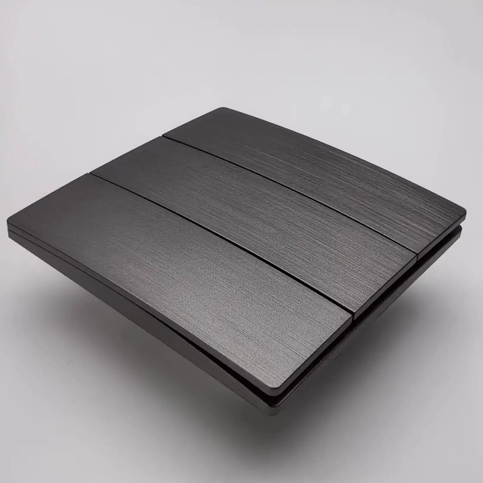 VNX Electrical Switches and Sockets Manufacturer Hot Selling Grey Gold British Standard 3 Gang 2 Way Modern Light Wall Switches