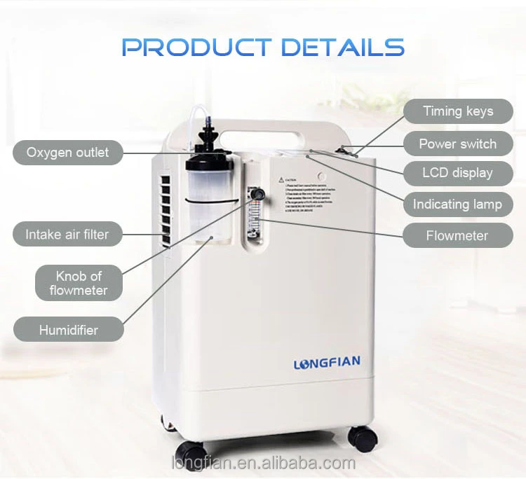 5 Liter Oxygen Concentrator Medical Use Nebulizer Concentrador De ...