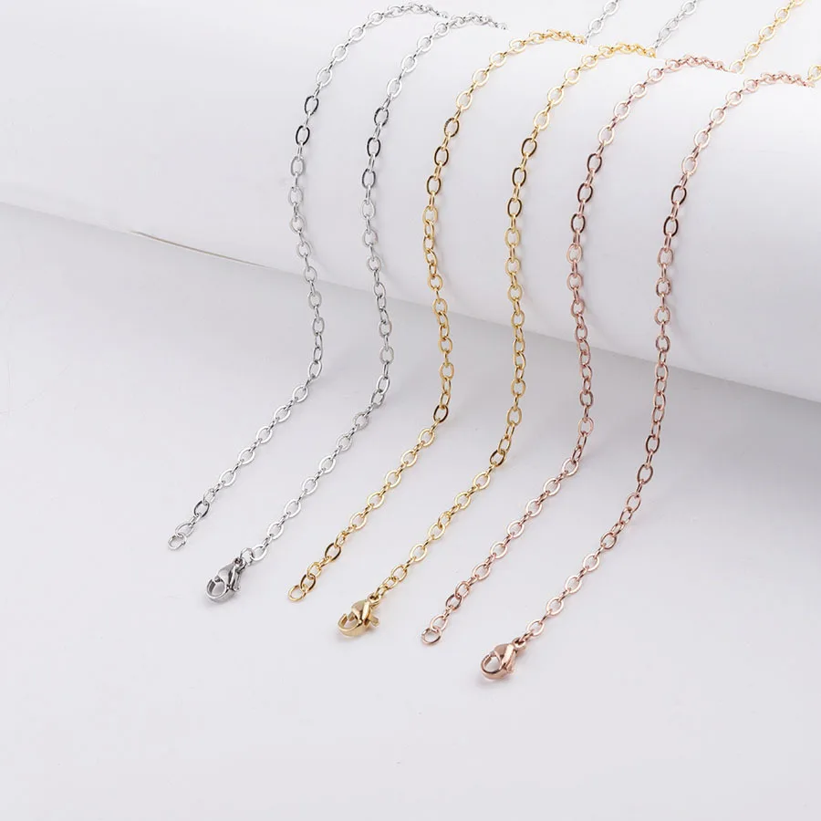 Customized Size 45cm Long Steel Cable Chains Necklace Thickness 1mm 1 5mm 2mm Stainless Steel Necklace Chain Buy Steel Necklace Chain Necklace Chain Stainless Steel Necklace Chain Product On Alibaba Com