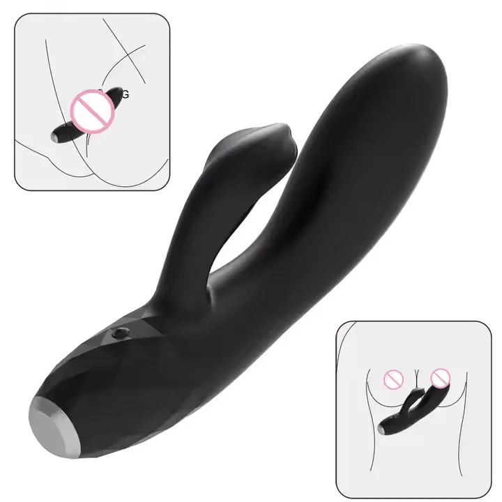 USB-Driven Dual Head Rabbit Vibrator for Women 10-Speed G-Spot & Clitoris Stimulation Sex Toys
