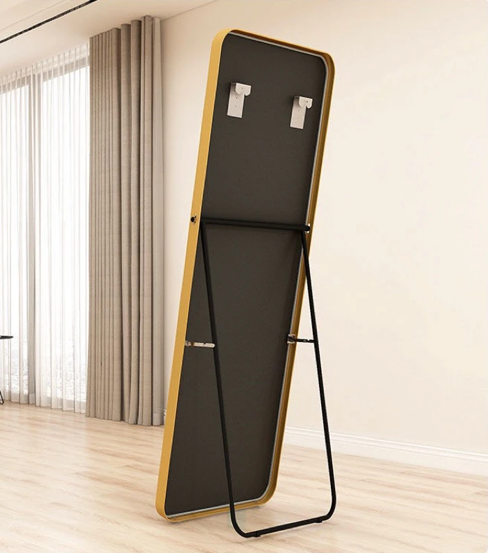 Modern Design Home Large Rectangular Round Corner Gold Framed Big Full Body Standing  Mirror for Dressing Room