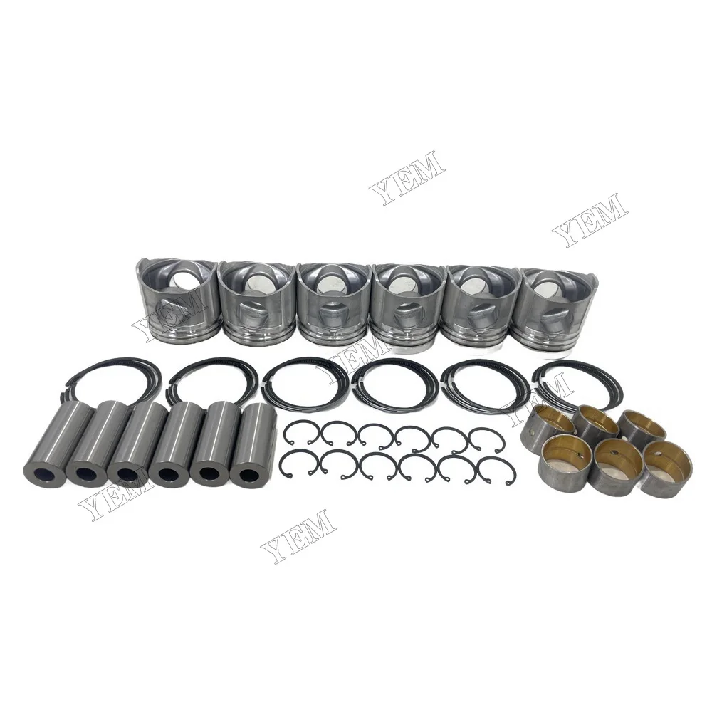 For Komatsu 6D108 Piston and Rings Kit Engine Replacement Parts 3
