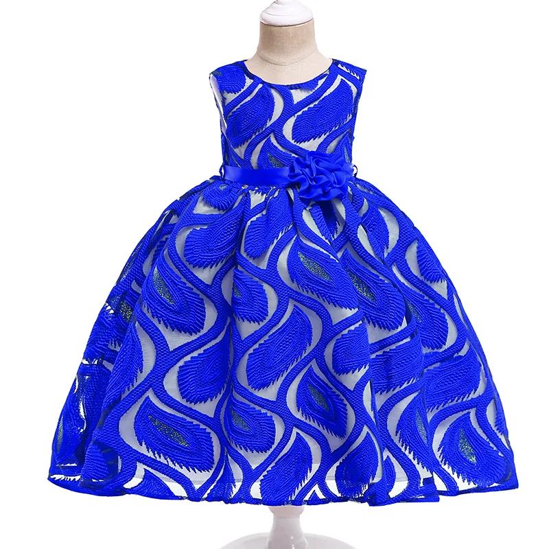 
 2021 summer red sleeveless kids frock designs girl clothing wholesale party dress  