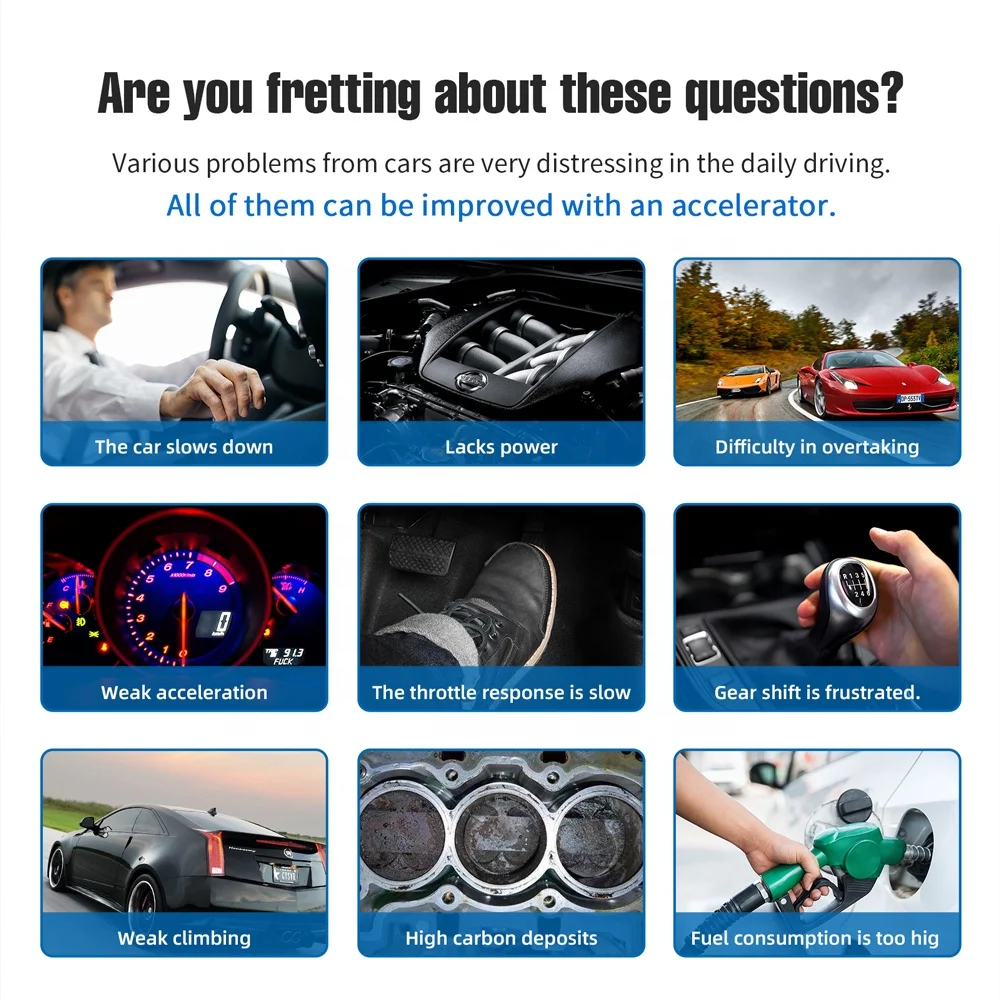Throttle Controller F2 Speed up 9 Level 14 Modes Control Auto Throttle Device Accelerator Power Lock Function for Cars